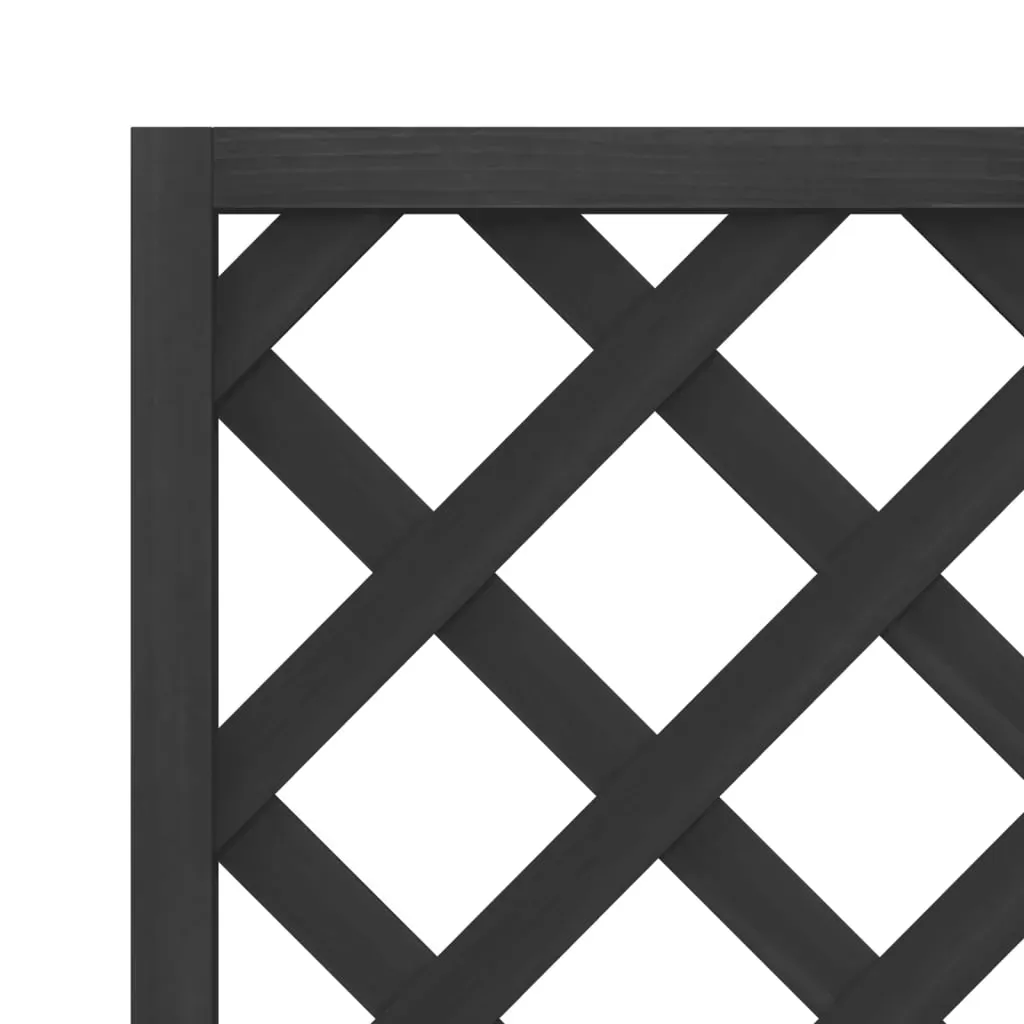 Planter with Trellis Black Solid Wood Fir Price