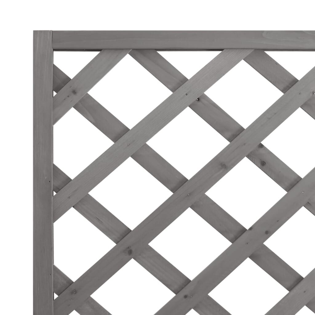Planter with Trellis Grey Solid Wood Fir Price