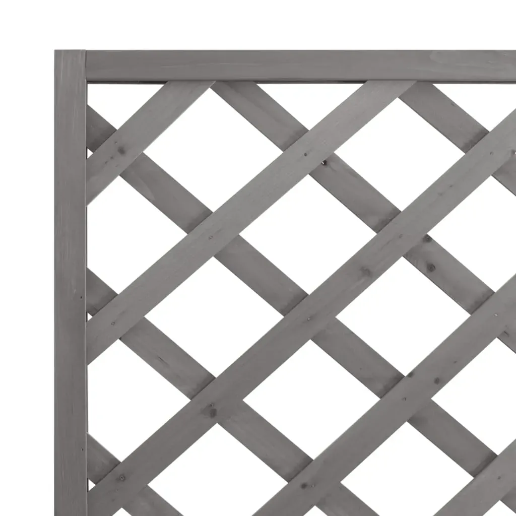 Planter with Trellis Grey Solid Wood Fir Price