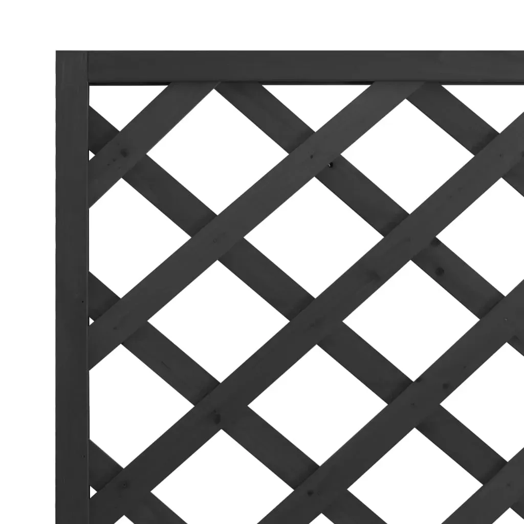 Planter with Trellis Black Solid Wood Fir Price