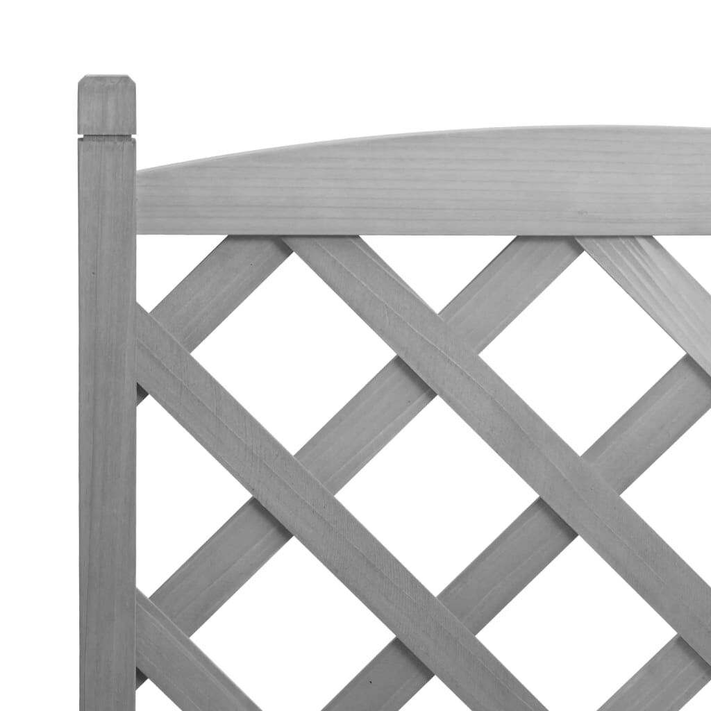 Planter with Trellis Grey Solid Wood Fir Price