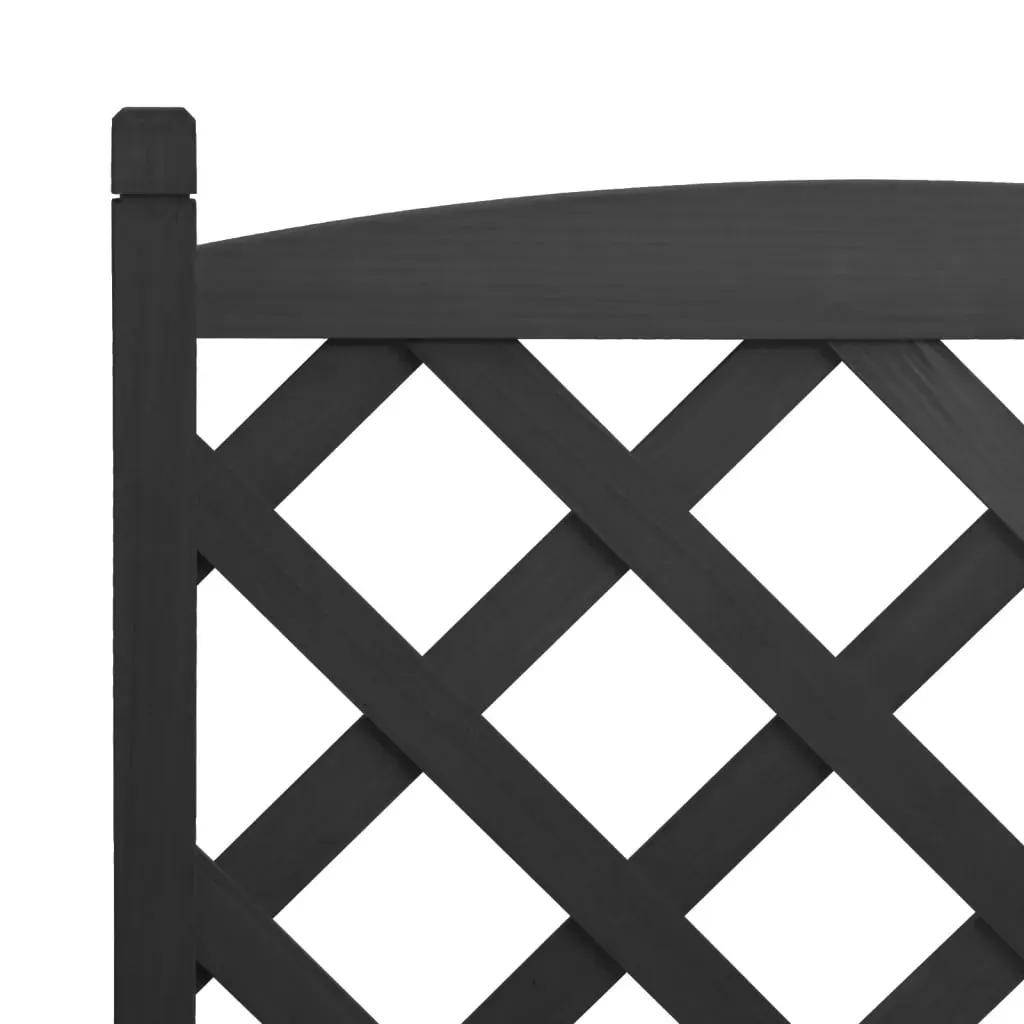 Planter with Trellis Black Solid Wood Fir Price
