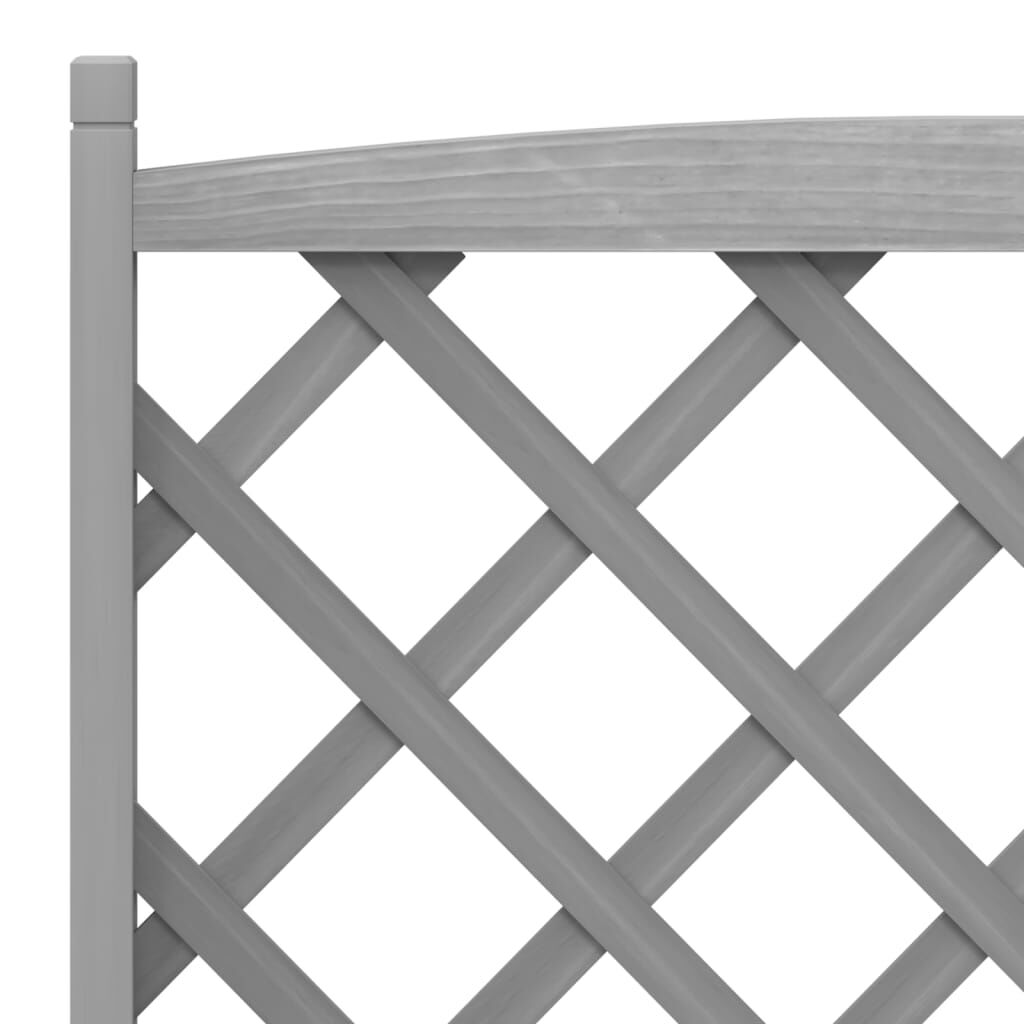 Planter with Trellis Grey Solid Wood Fir Price