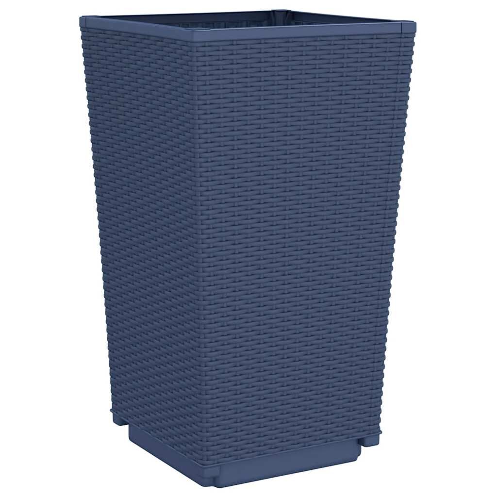 Garden Planters 2 pcs Blue Grey 32.5x32.5x57 cm PP Price