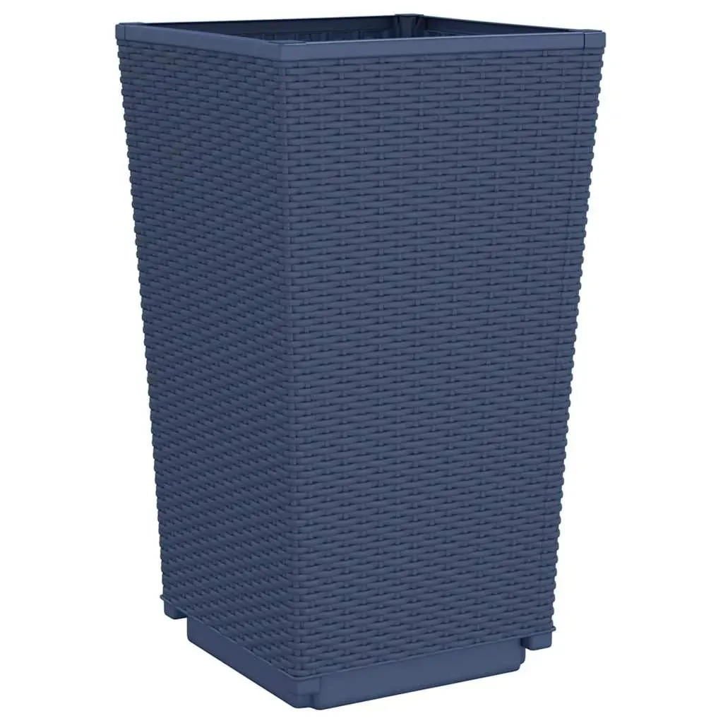 Garden Planters 2 pcs Blue Grey 32.5x32.5x57 cm PP Price
