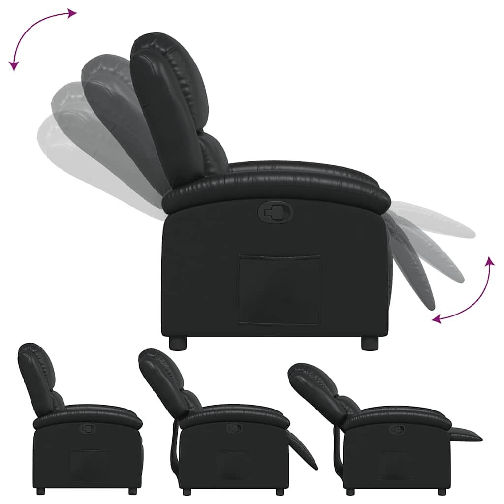 Recliner Chair Black Faux Leather Price