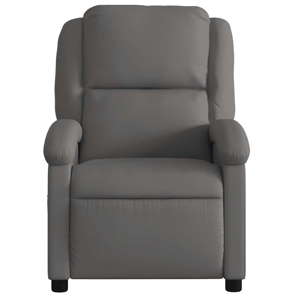 Recliner Chair Grey Real Leather Price