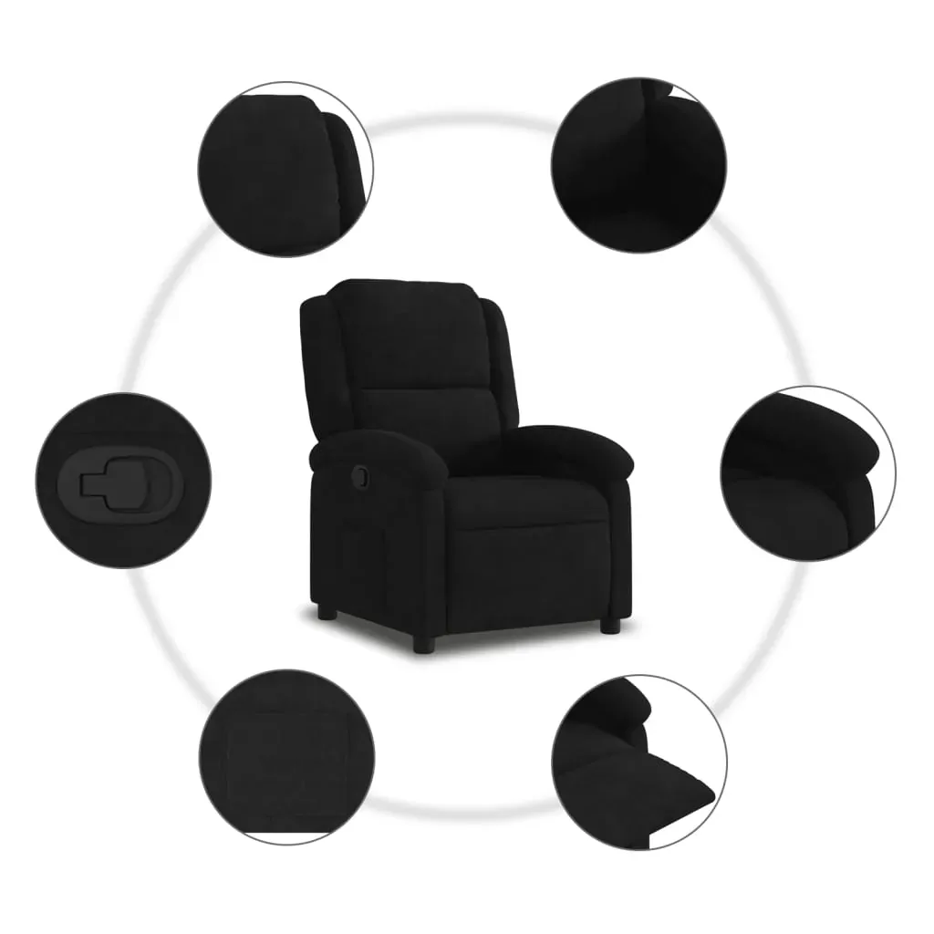 Recliner Chair Black Velvet Price