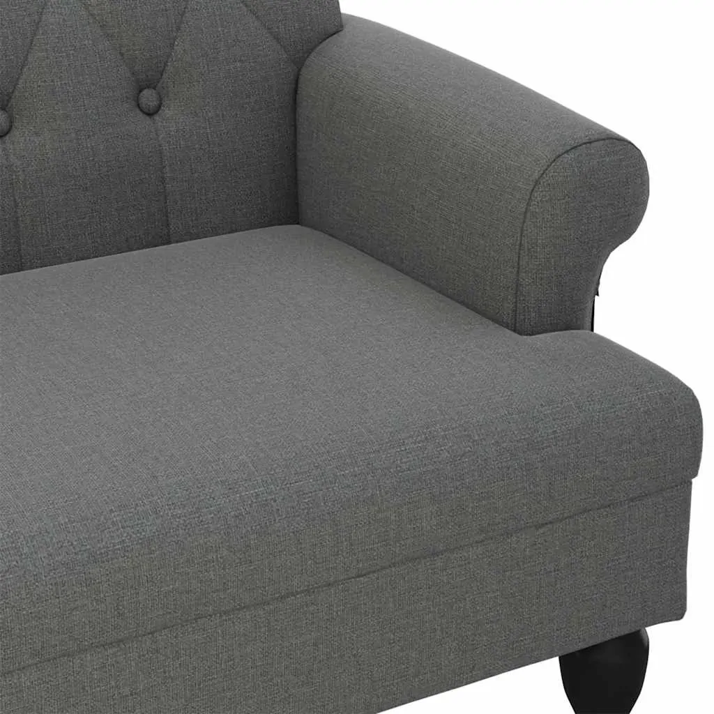 Bench with Backrest Dark Grey 120x62x75.5 cm Fabric Price