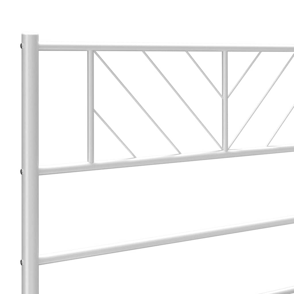 Metal Headboard White 137 cm Double Price