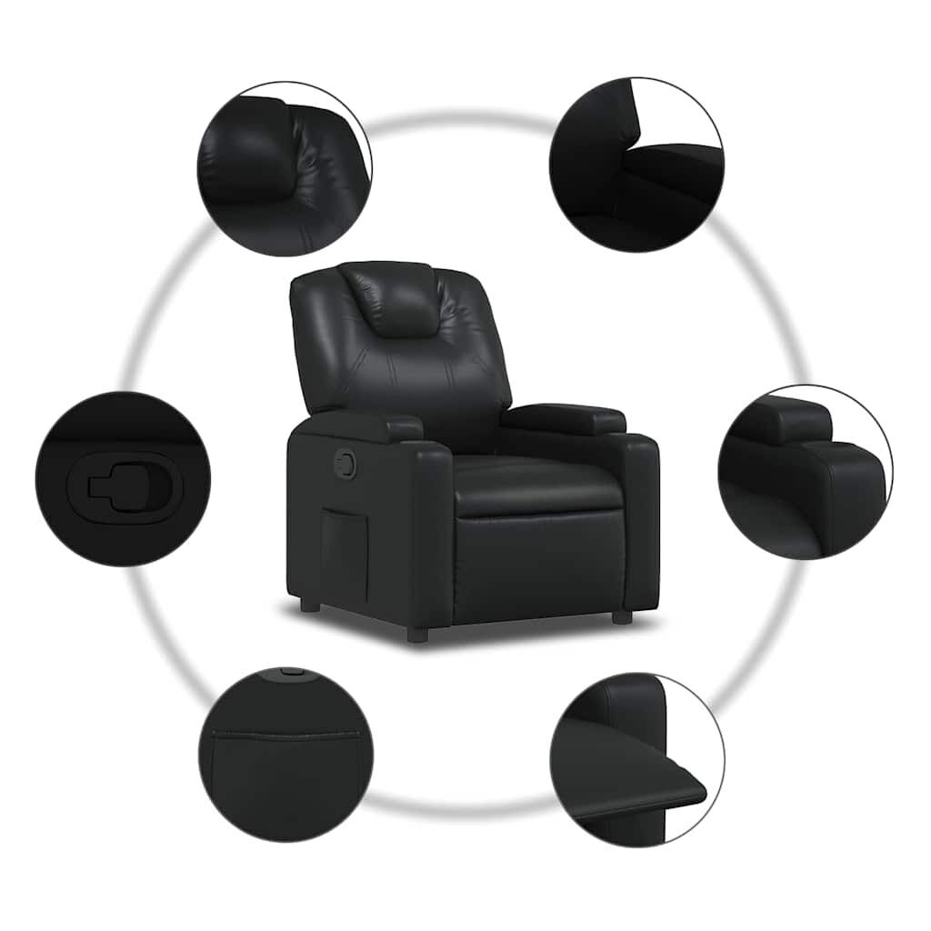Recliner Chair Black Faux Leather Price