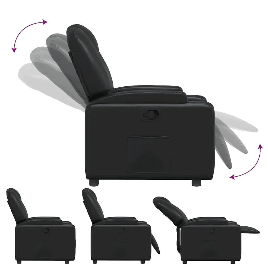 Recliner Chair Black Faux Leather Price