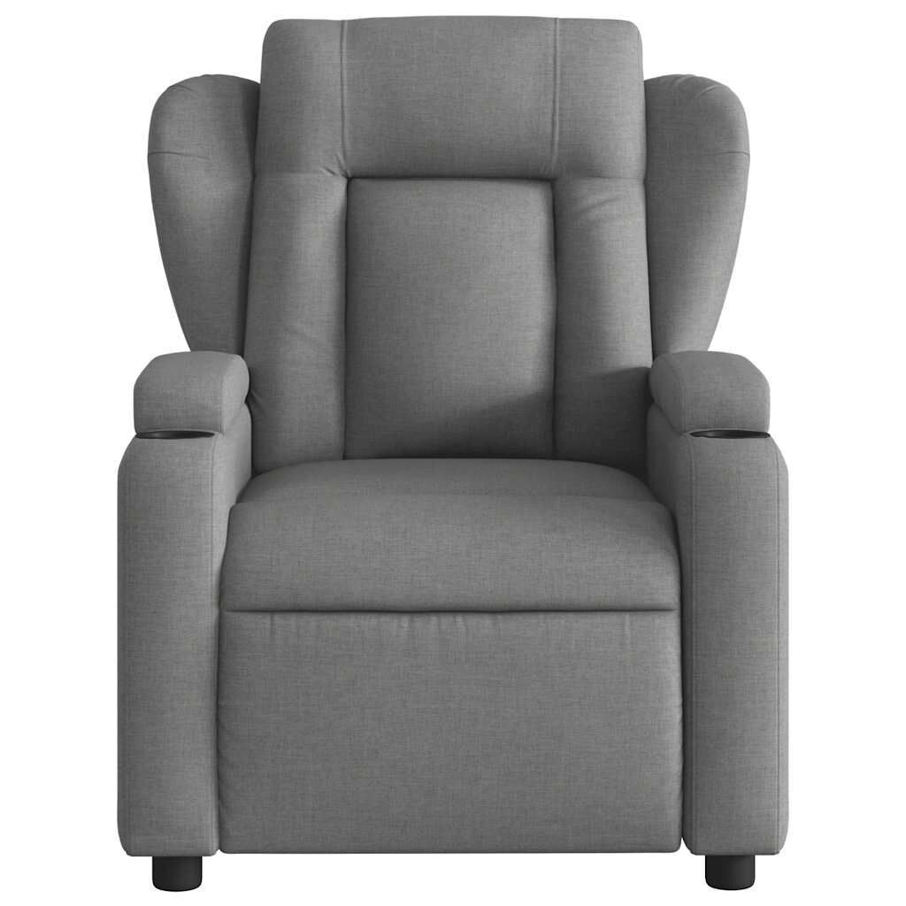 Massage Recliner Chair Dark Grey Fabric Price
