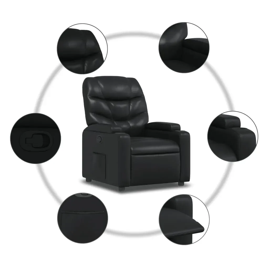 Recliner Chair Black Faux Leather Price
