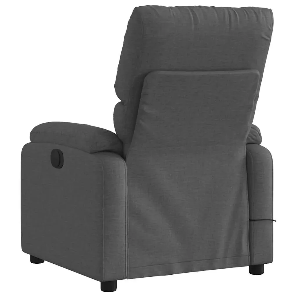 Massage Recliner Chair Dark Grey Fabric Price