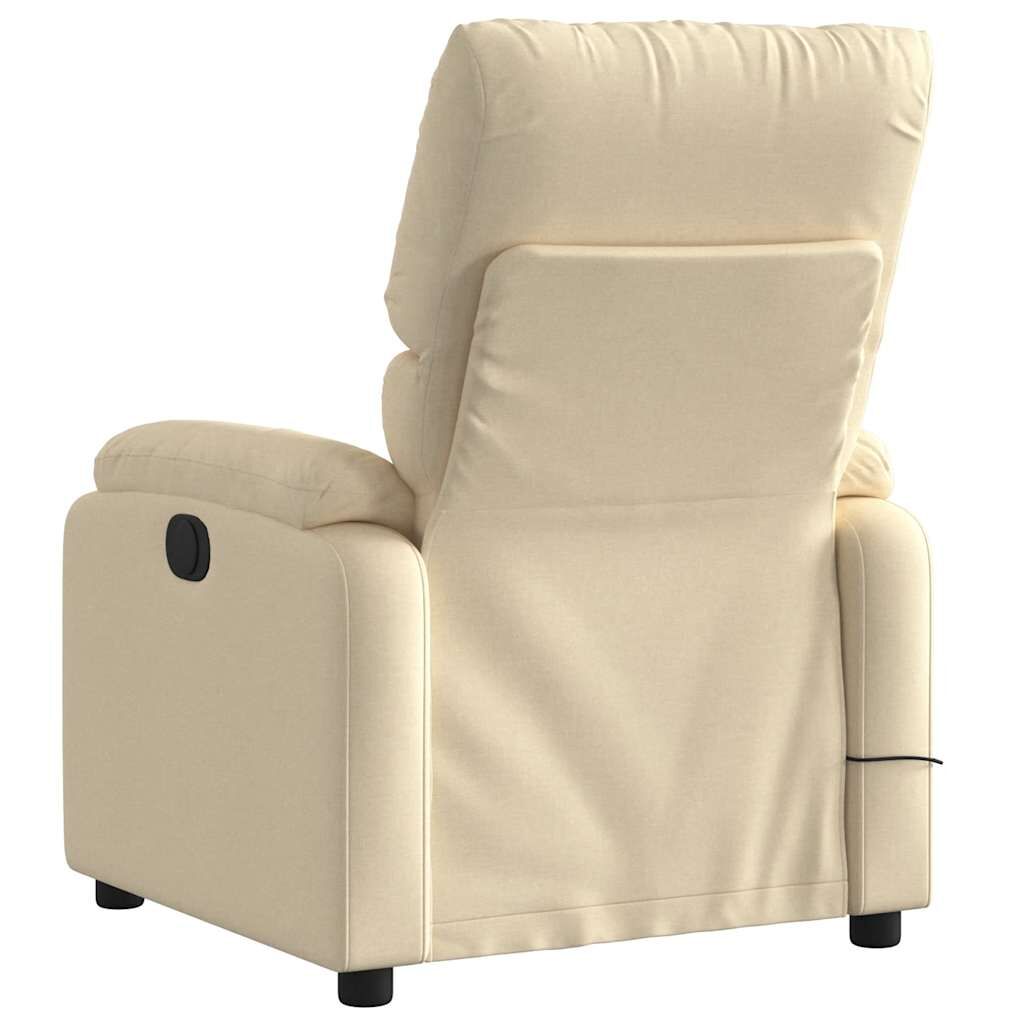 Massage Recliner Chair Cream Fabric Price