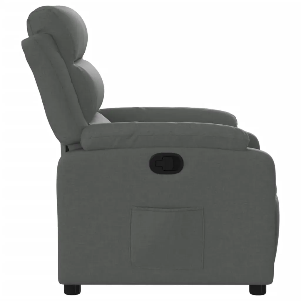 Recliner Chair Dark Grey Fabric Price