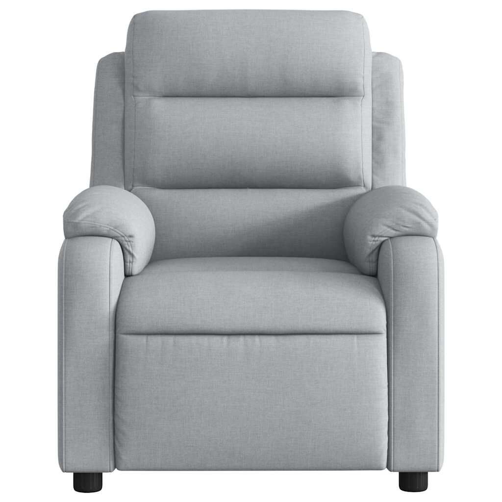 Massage Recliner Chair Light Grey Fabric Price