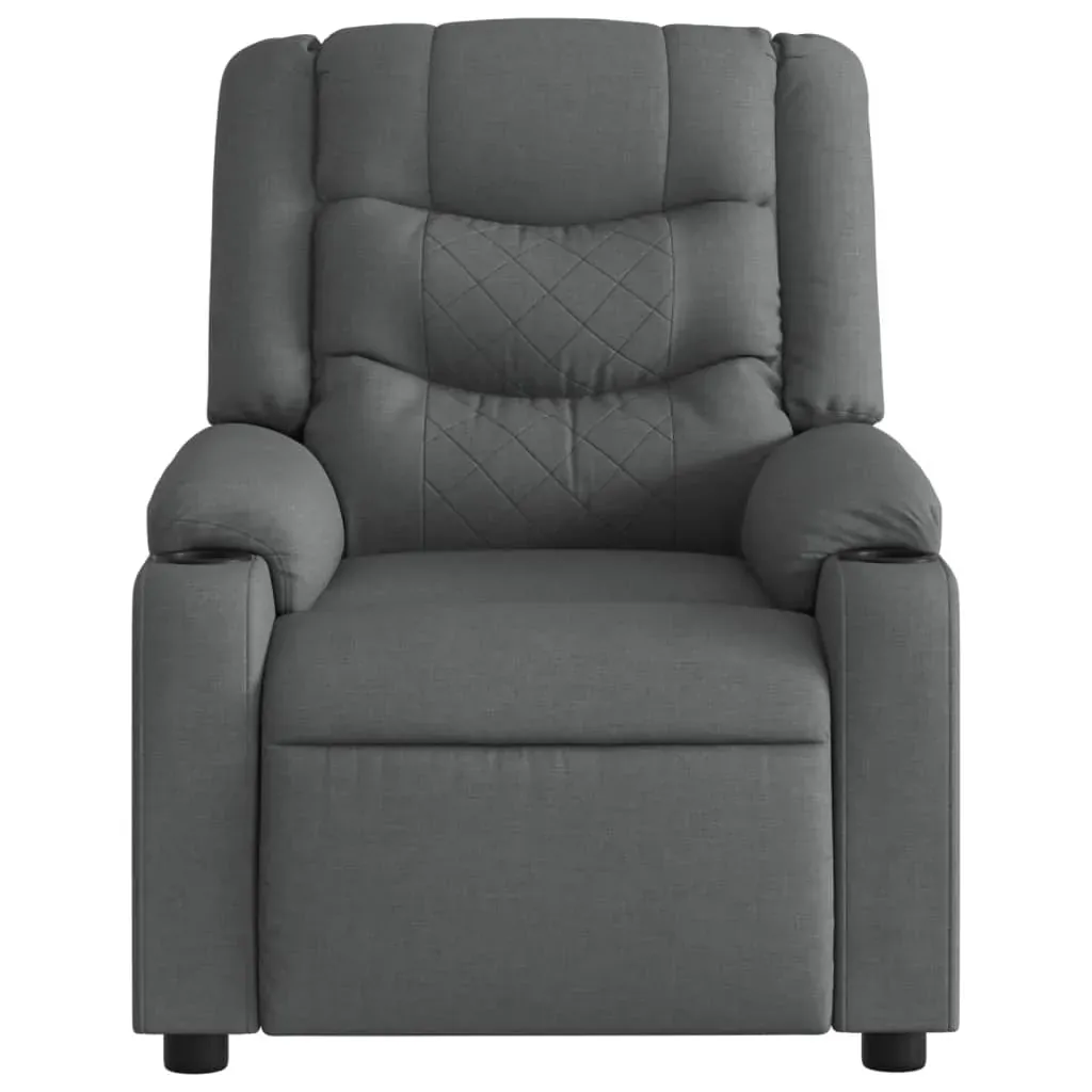 Massage Recliner Chair Dark Grey Fabric Price