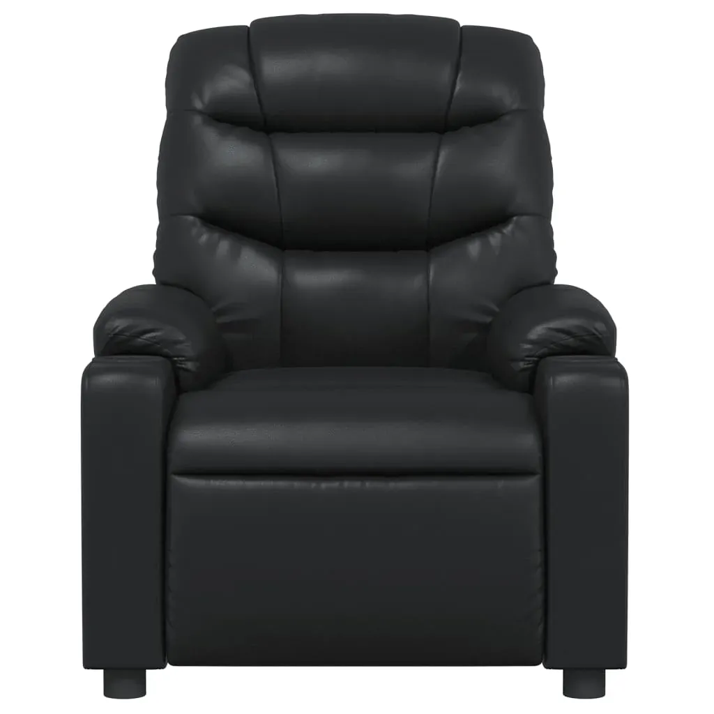 Massage Recliner Chair Black Faux Leather Price