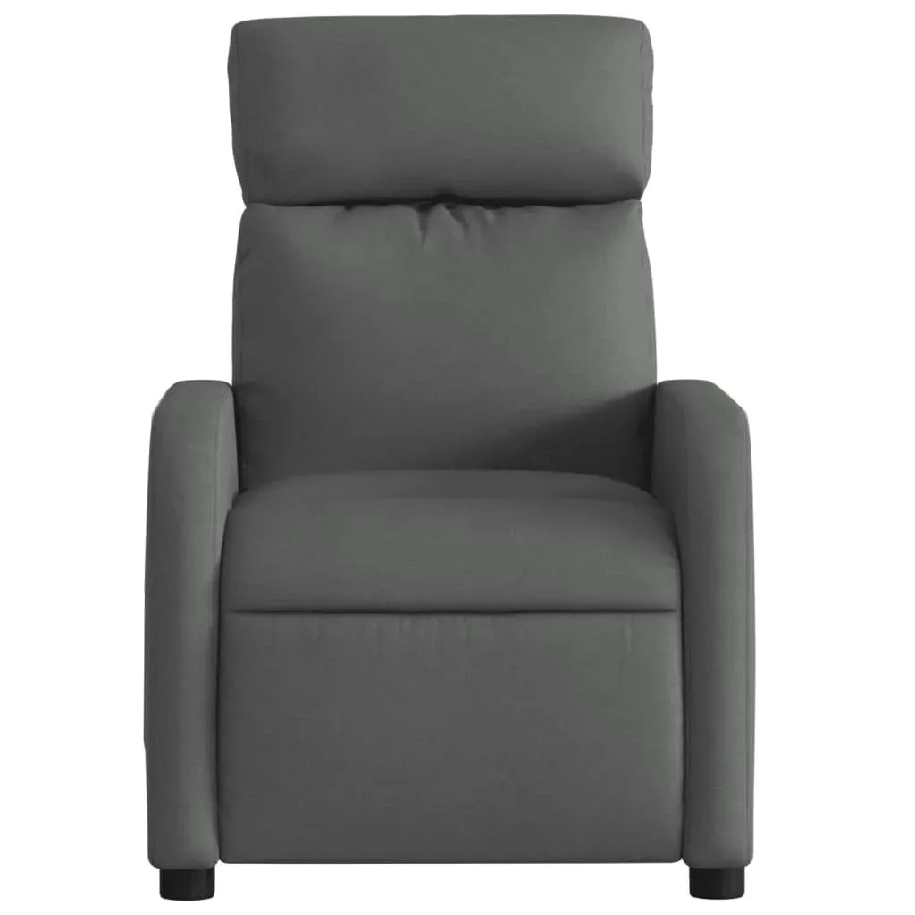 Massage Recliner Chair Dark Grey Fabric Price