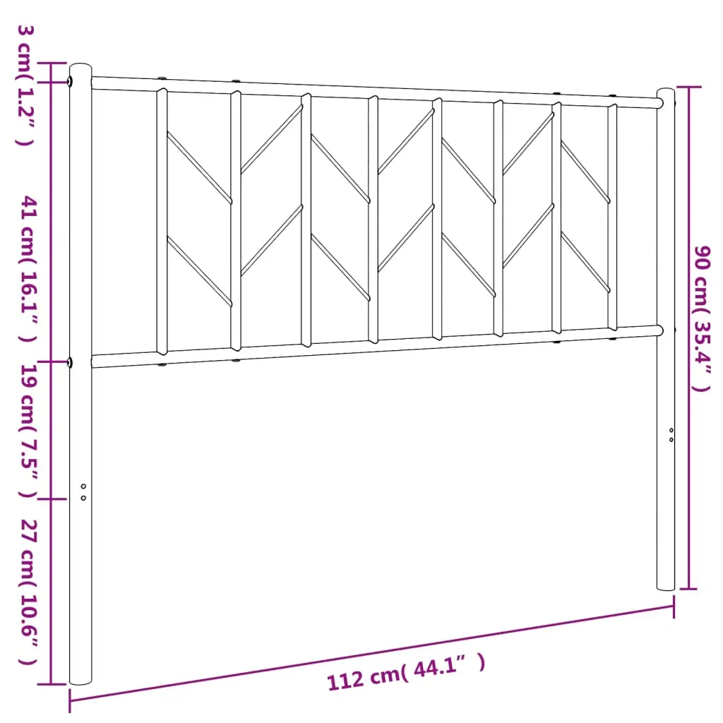 Metal Headboard Black 107 cm King Single Price