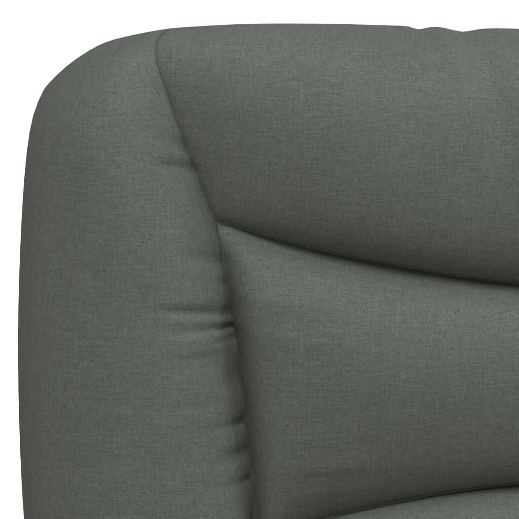 Headboard Cushion Dark Grey 137 cm Double Fabric Price