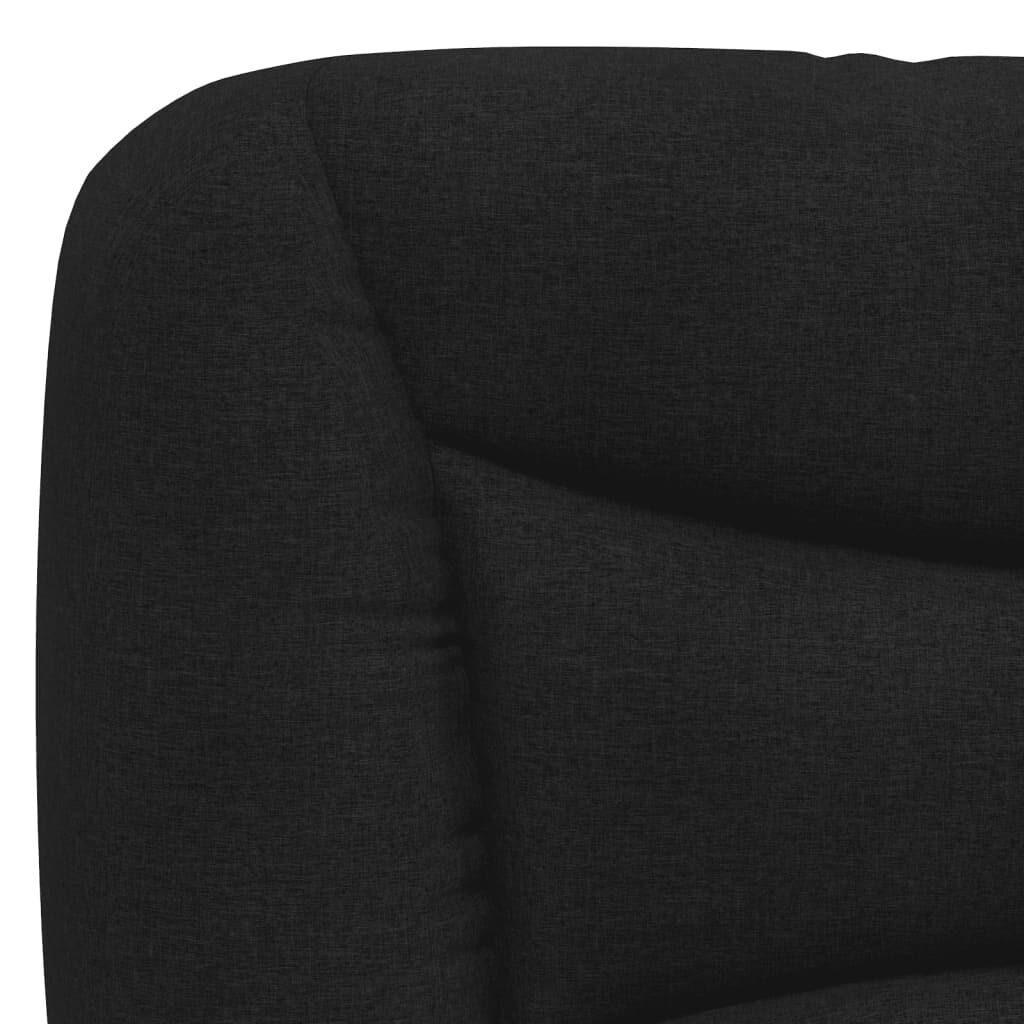 Headboard Cushion Black 137 cm Double Fabric Price