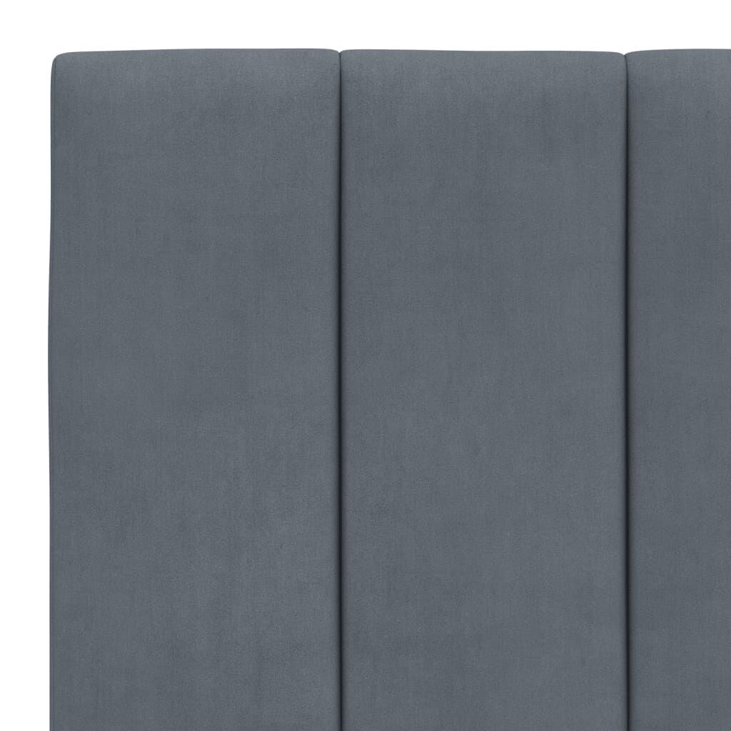 Headboard Cushion Dark Grey 90 cm Velvet Price