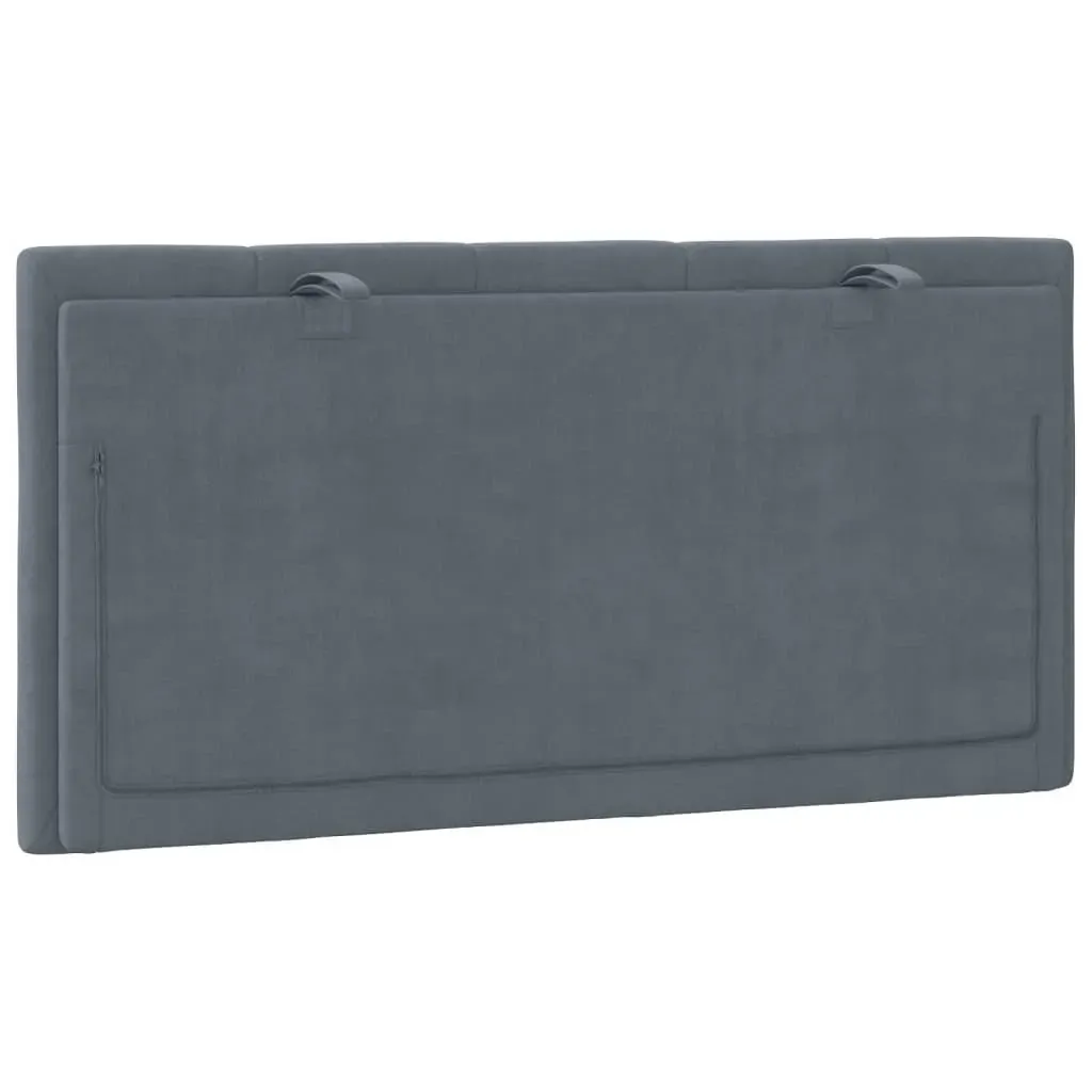 Headboard Cushion "Hanko" Dark Grey 107 cm King Single Velvet Price