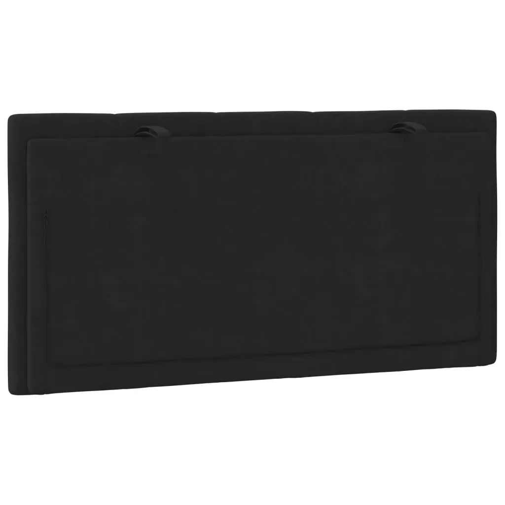 Headboard Cushion "Hanko" Black 107 cm King Single Velvet Price