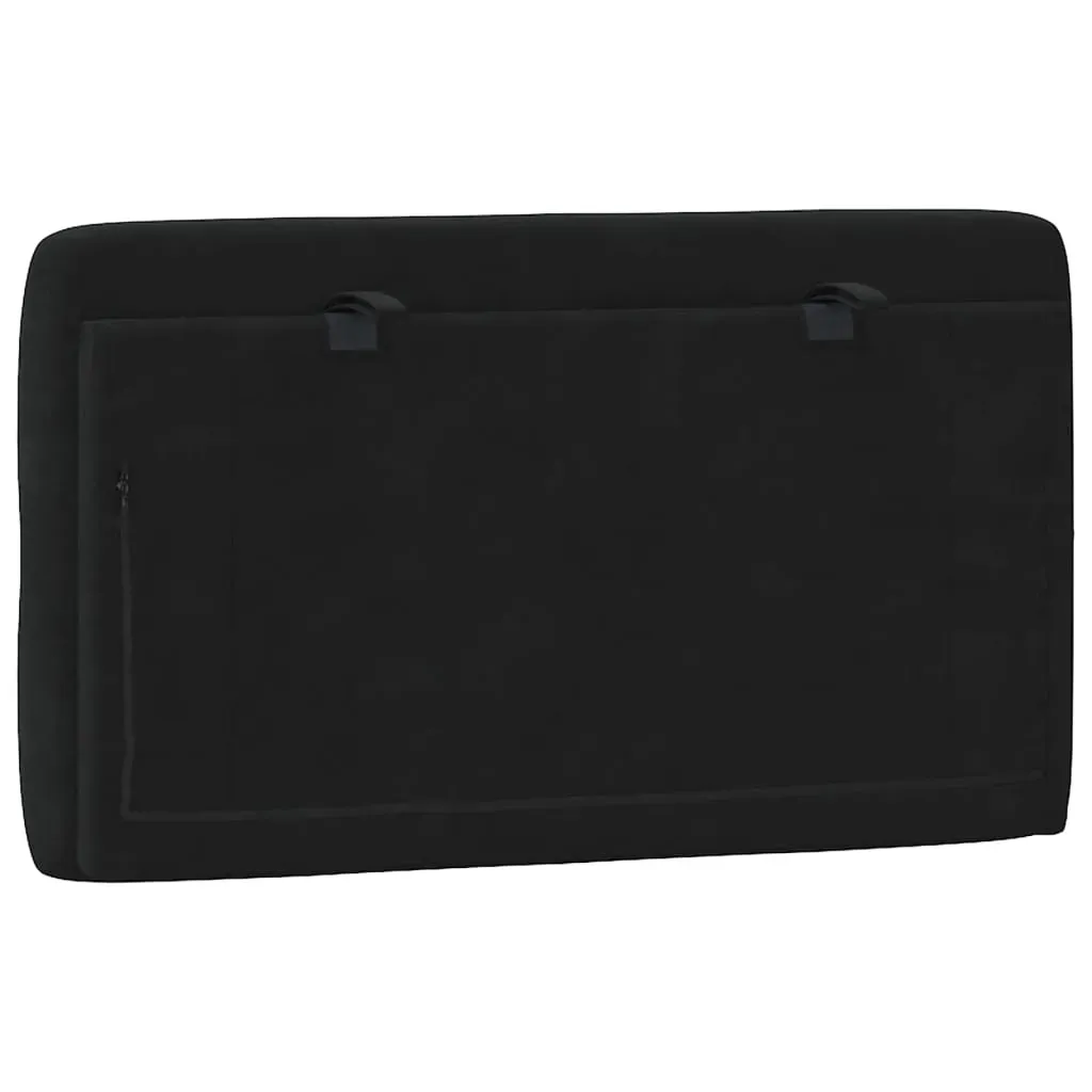 Headboard Cushion Black 90 cm Velvet Price