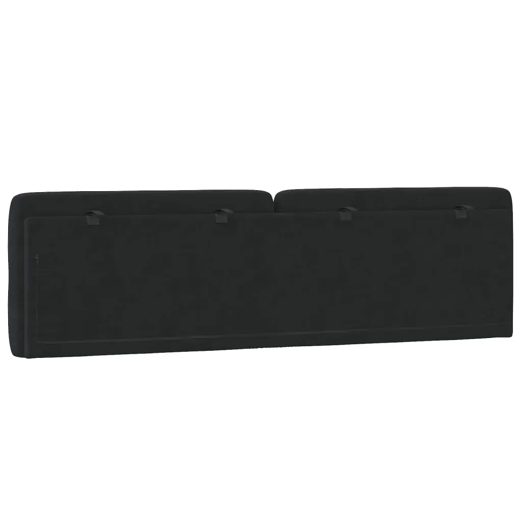 Headboard Cushion Black 180 cm Velvet Price