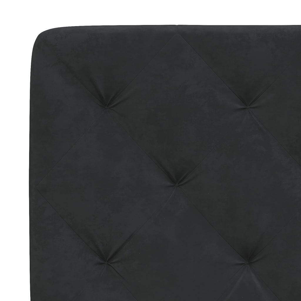 Headboard Cushion Black 107 cm King Single Velvet Price