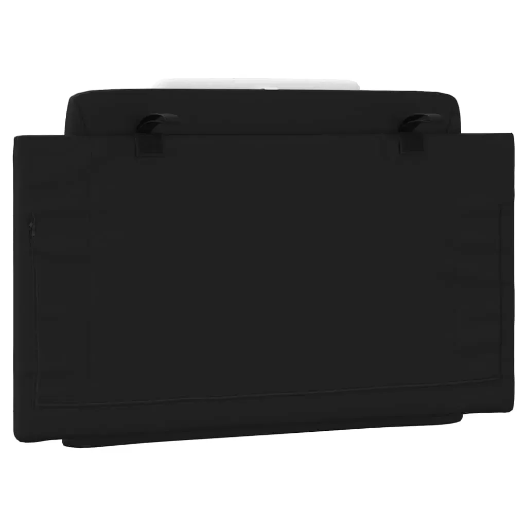 Headboard Cushion "Viana" Black and White 90 cm Faux Leather Price