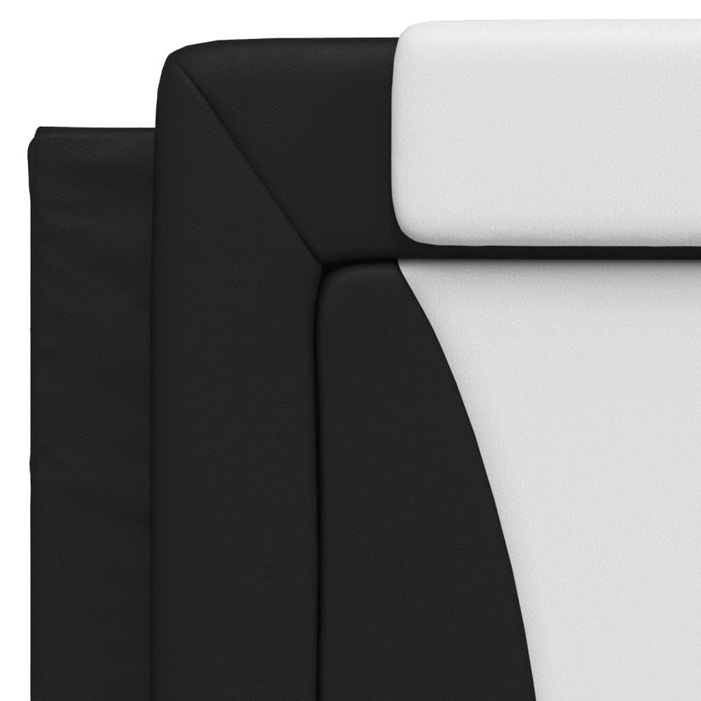 Headboard Cushion Black and White 107 cm Faux Leather Price
