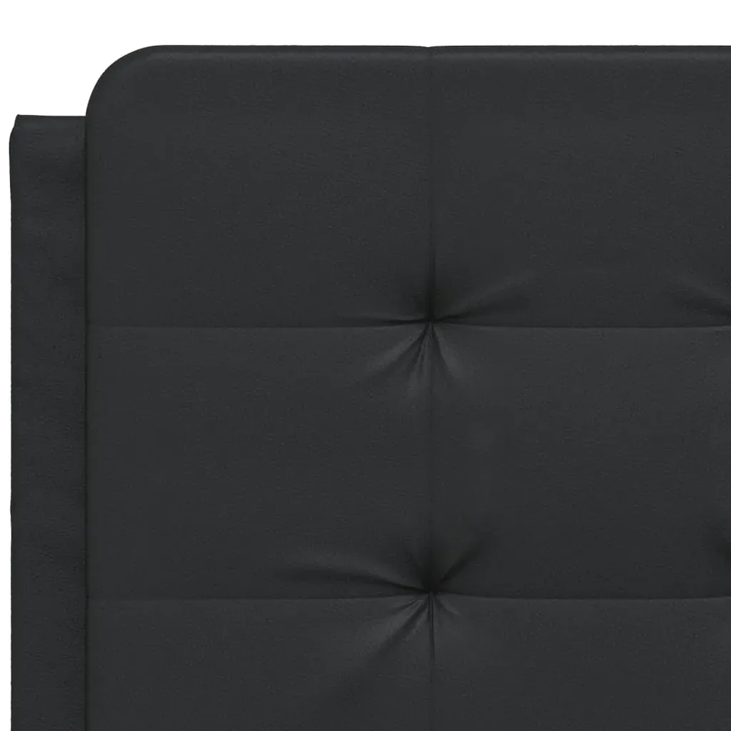 Headboard Cushion "Zadar" Black 137 cm Double Faux Leather Price
