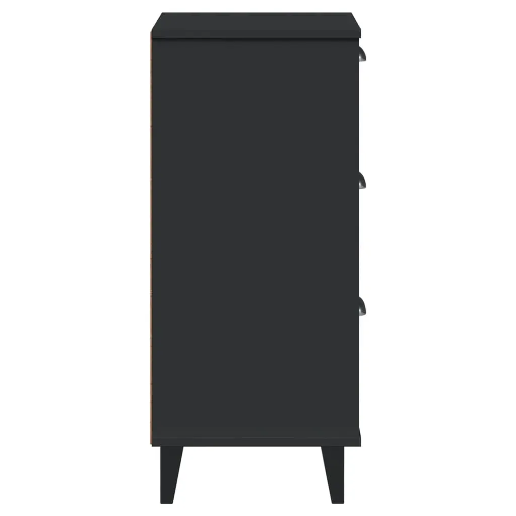 Bedside Cabinet VIKEN Black Engineered Wood Price