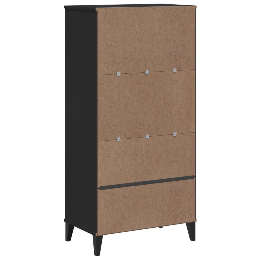 Bookcase VIKEN Black 60x35x123 cm Engineered Wood Price