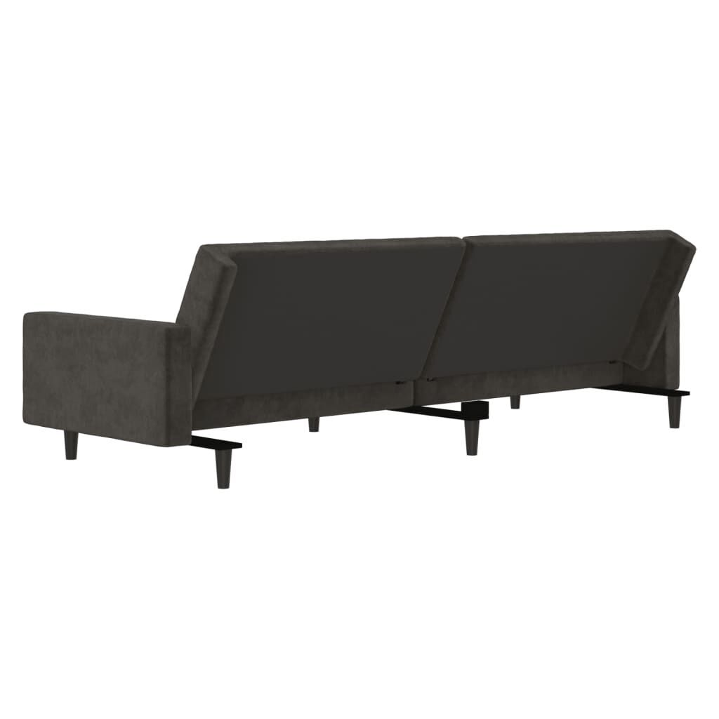2-Seater Sofa Bed Dark Grey Velvet Price