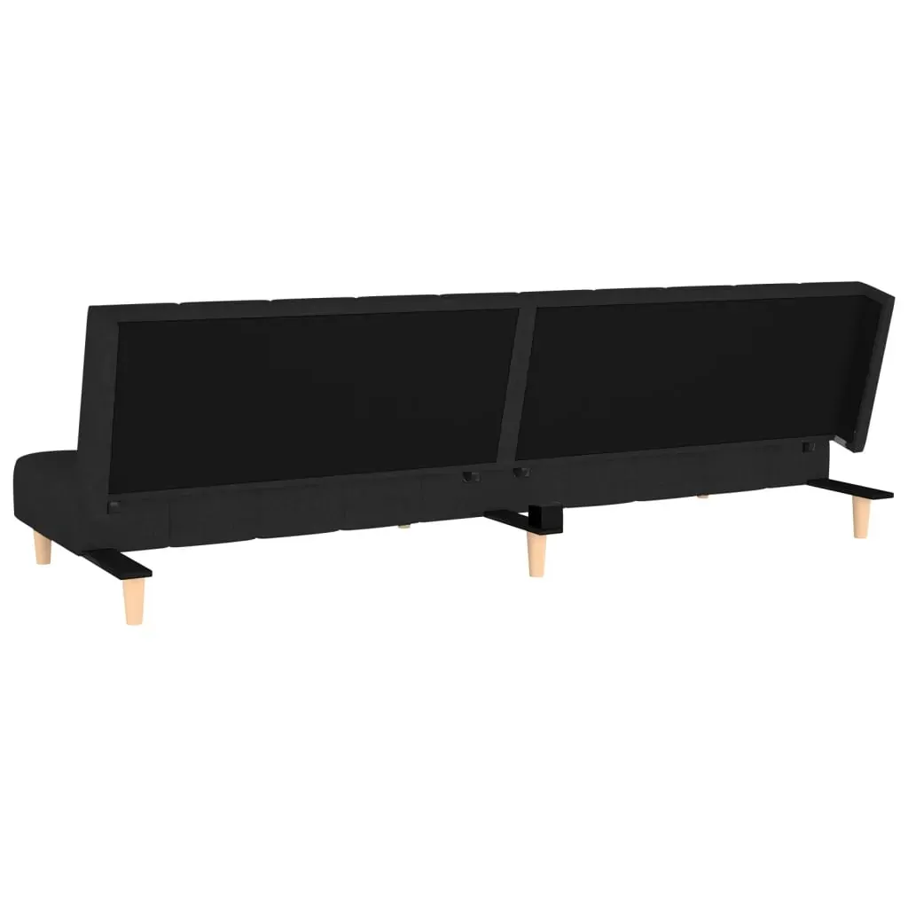 2-Seater Sofa Bed Black Fabric Price