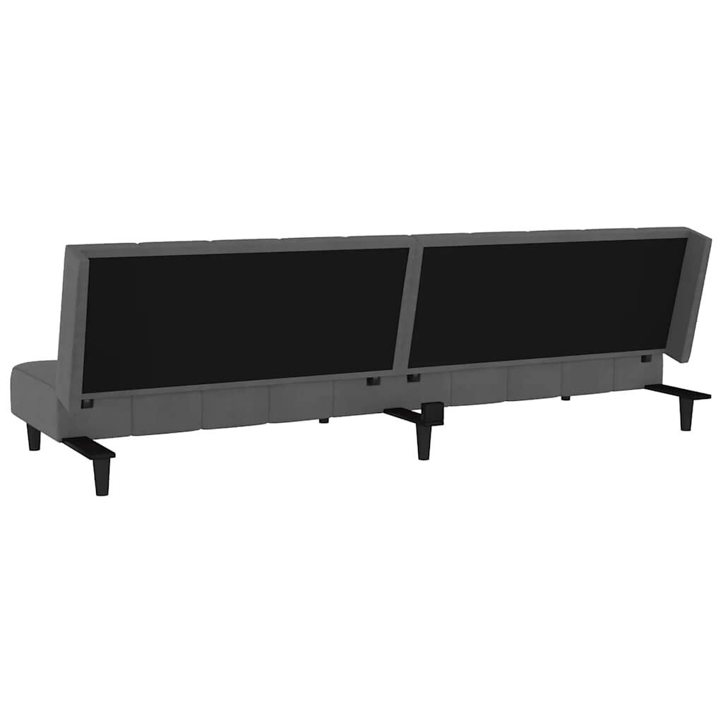2-Seater Sofa Bed Dark Grey Velvet Price