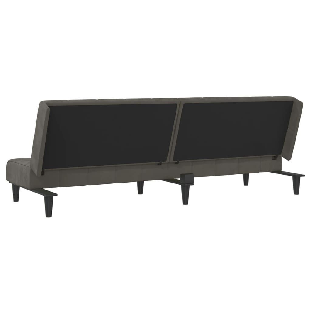 2-Seater Sofa Bed Dark Grey Velvet Price