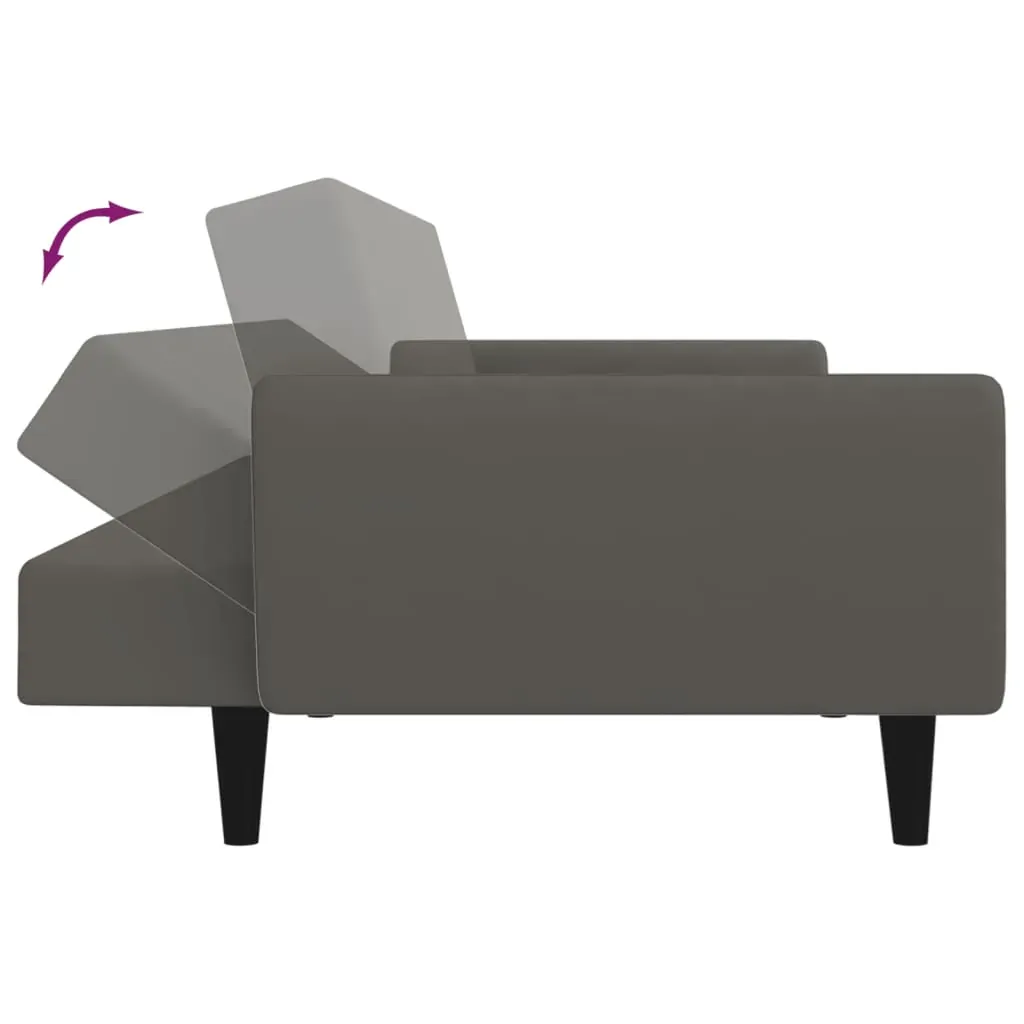 2-Seater Sofa Bed Dark Grey Velvet Price
