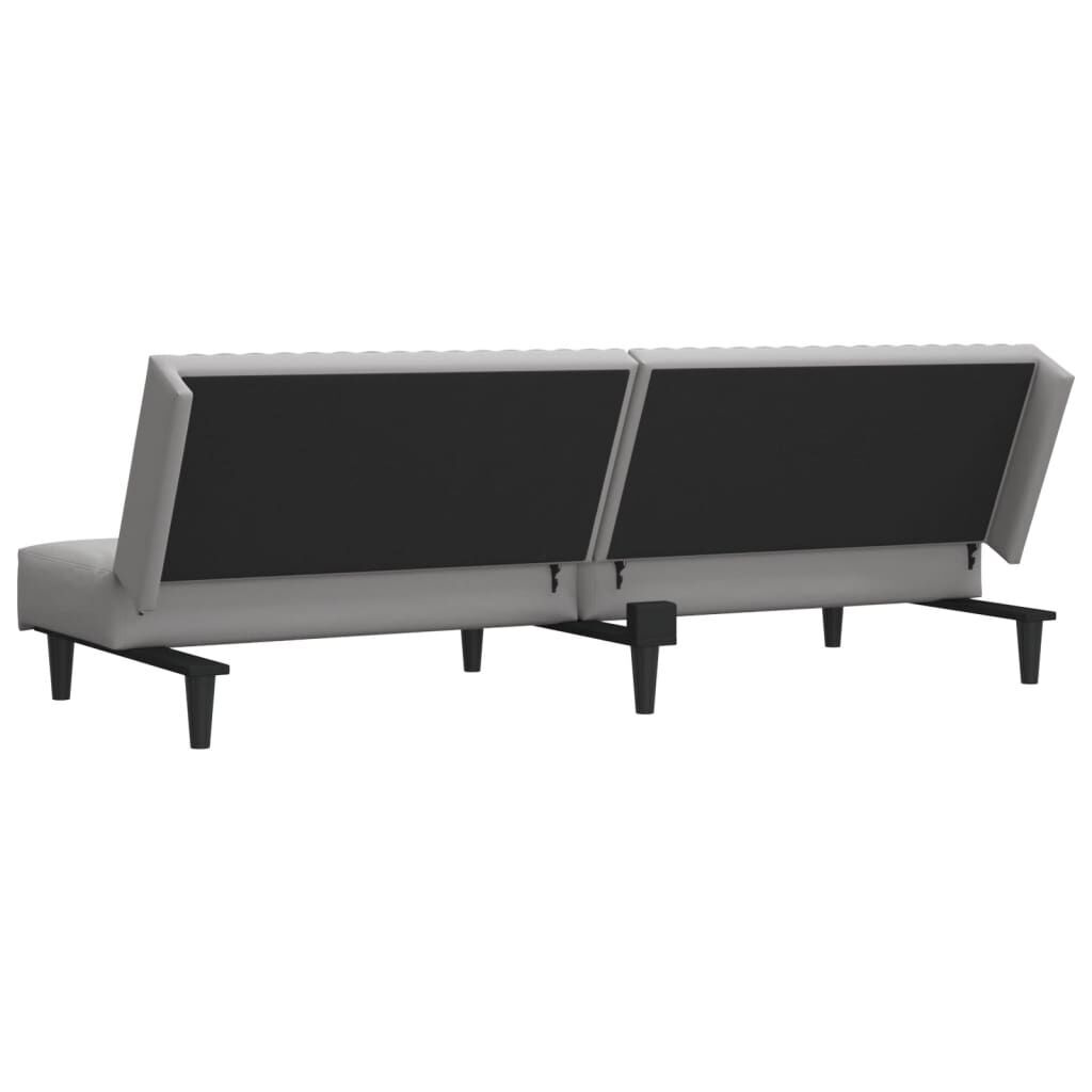 2-Seater Sofa Bed Light Grey Velvet Price