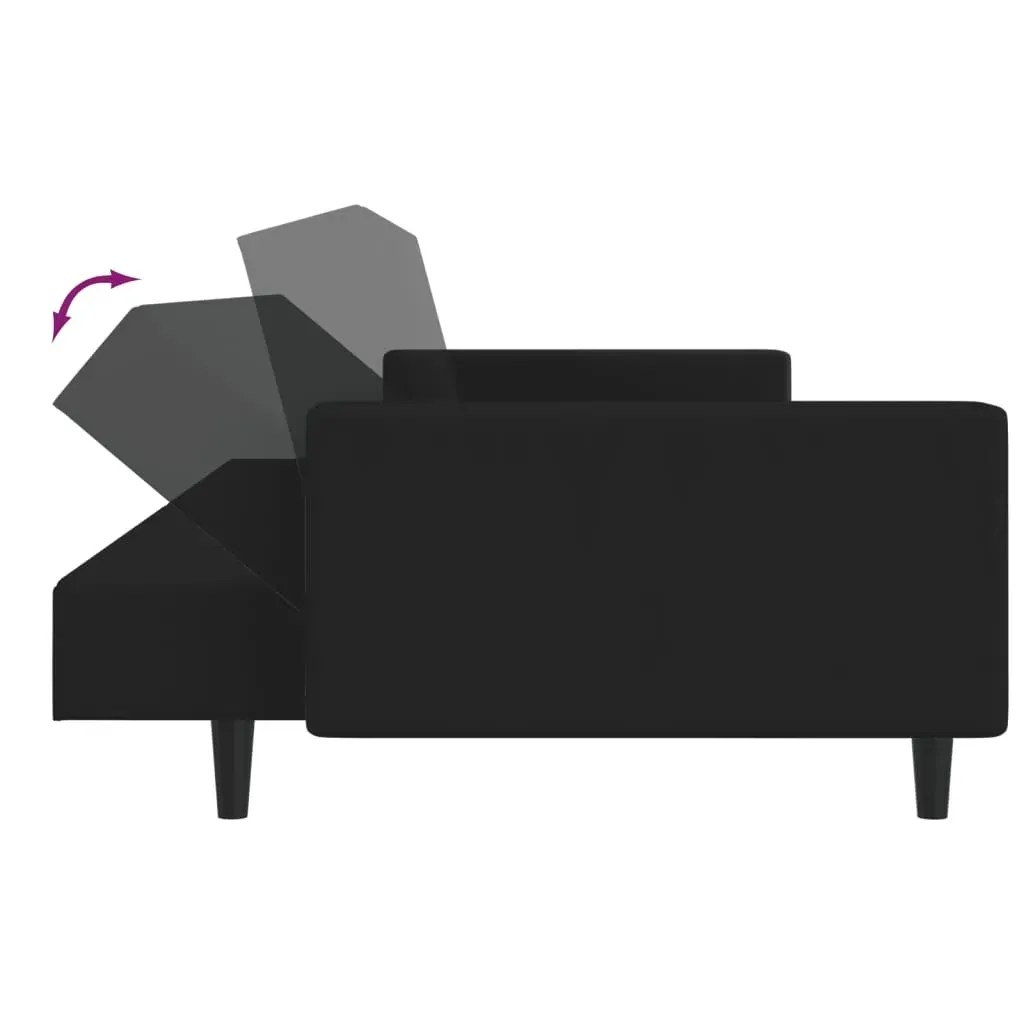 2-Seater Sofa Bed Black Velvet Price
