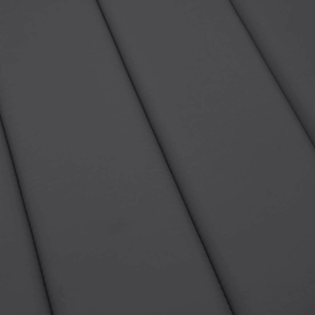 Sun Lounger Cushion Melange Anthracite 186x58x4 cm Fabric Price