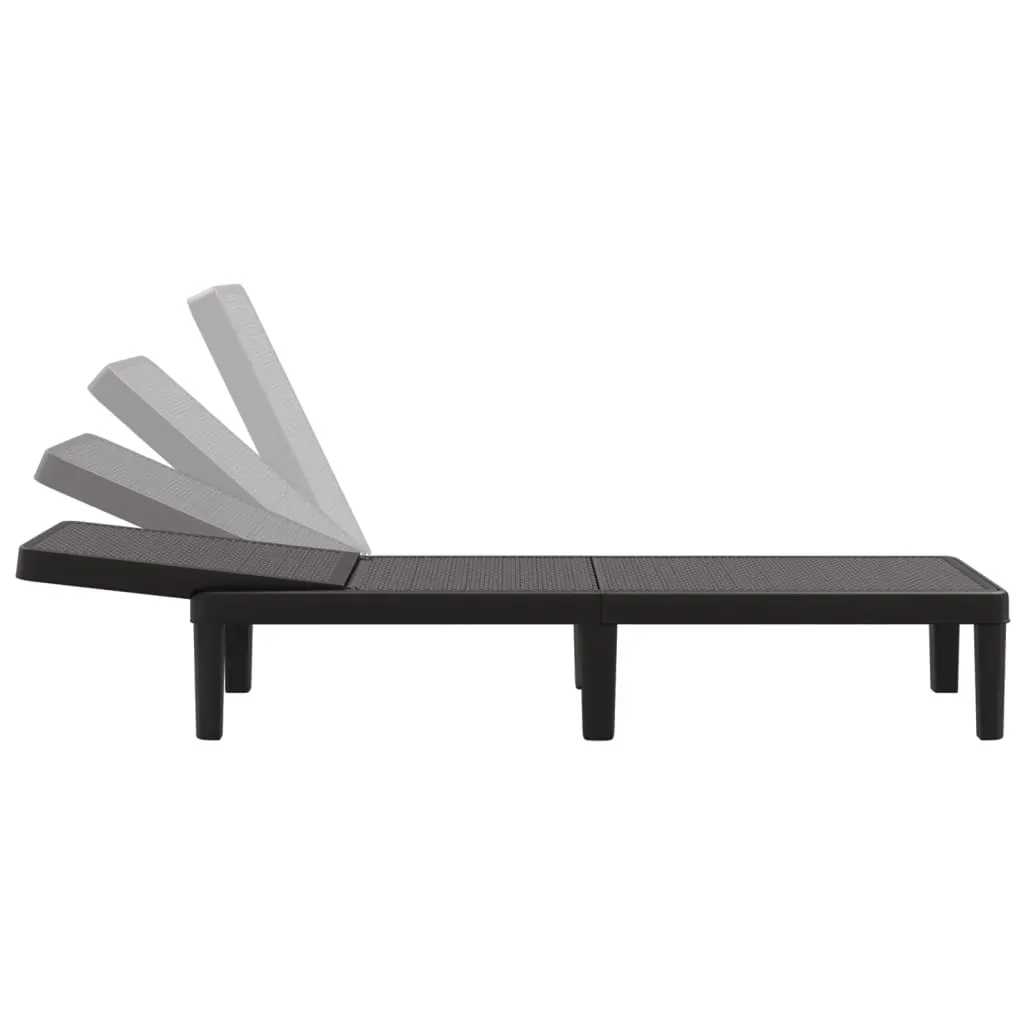 4-Way Height Adjustable Sun Lounger 155.5x57x28 cm Polypropylene Price