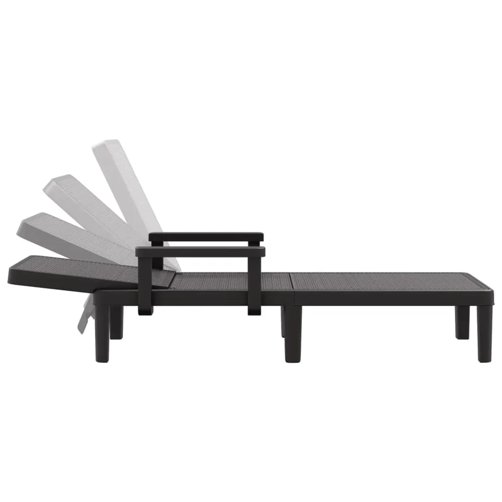 4-Way Height Adjustable Sun Lounger 155.5x57x28 cm Polypropylene Price