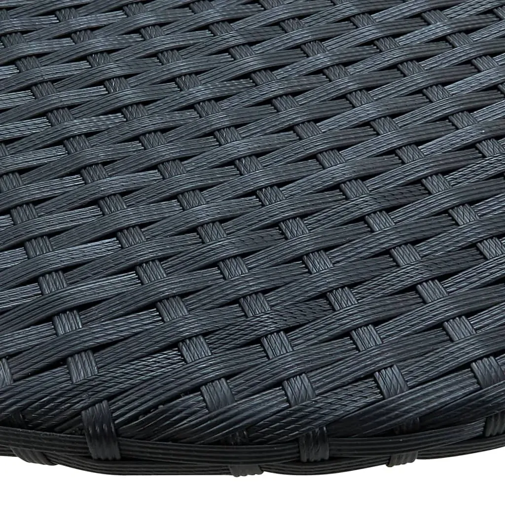 Balcony Table 60x60x32 cm Black Poly Rattan Price